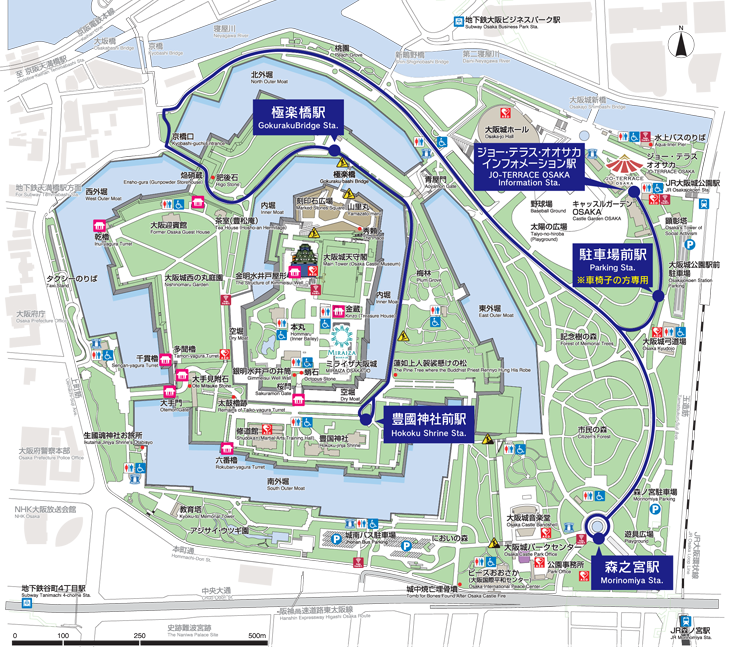 ロードトレイン エレクトリックカー 特別史跡 大阪城公園