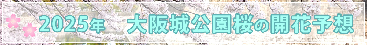 2025年　大阪城公園桜の開花予想