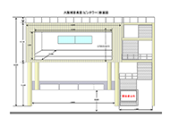 ピンスポット棟断面図